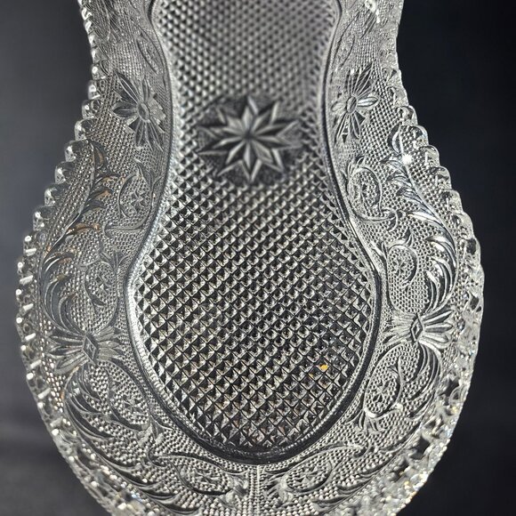 Vintage Duncan & Miller Sandwich Pattern Pressed Glass Peanut Shaped Celery Tray - Picture 7 of 12